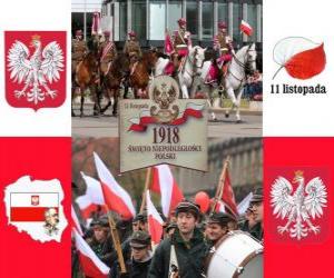пазл Польский национальный праздник, 11 ноября. Празднование независимости Польши в 1918 году